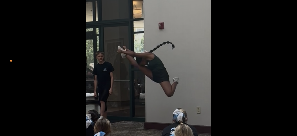Junior captain Shanty Palma demonstrating a jump