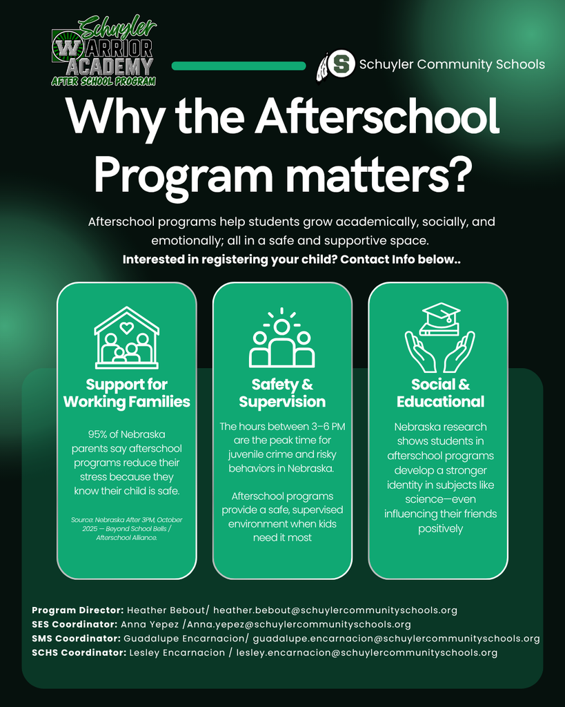 Afterschool Program information on the importance of the program.