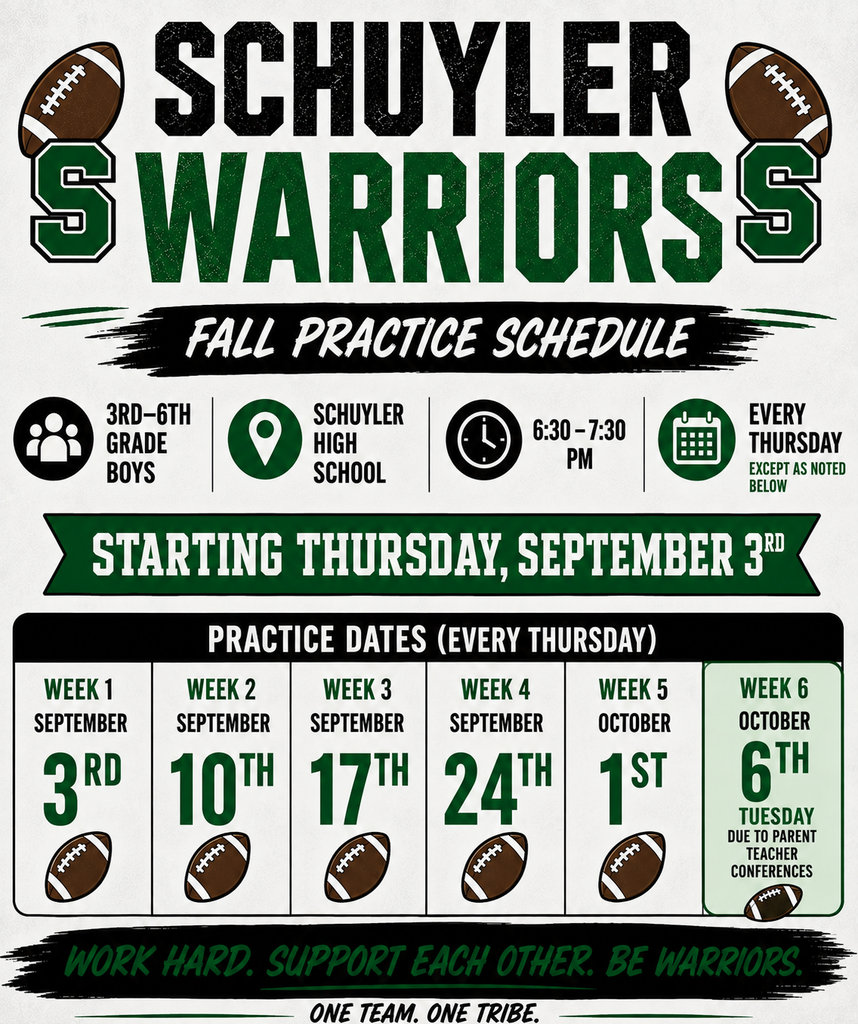 youth football schedule