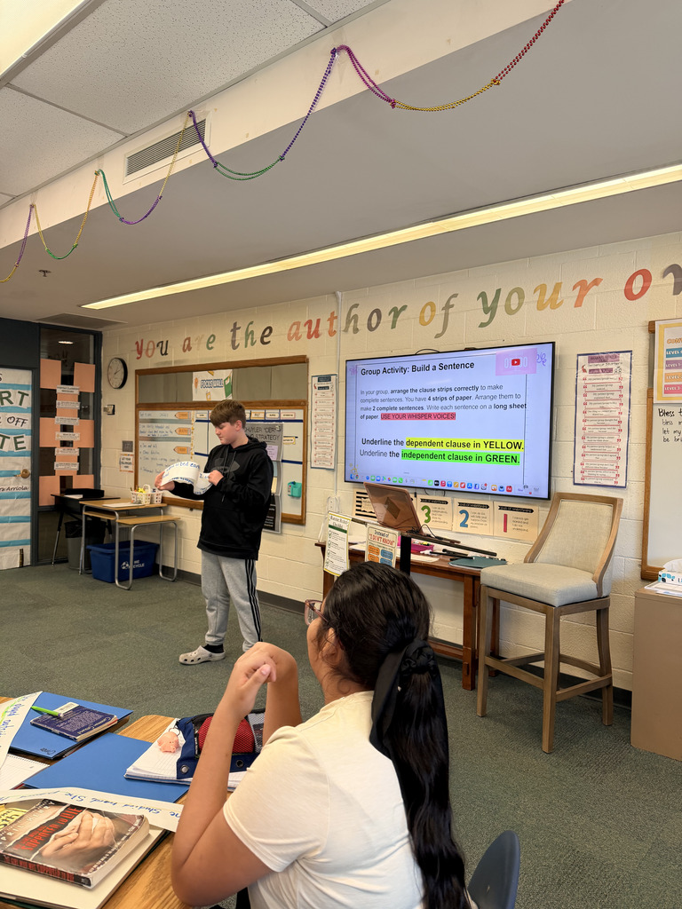 🧩✍️ Think, arrange, and create! | ¡Piensa, organiza y crea!  Our 6th-grade writing class worked together in an engaging group activity—arranging clauses in the correct order to build complete sentences and confidently sharing their creations with the class! 📚💬👏   ¡Aprendiendo juntos, construyendo oraciones y disfrutando de la escritura! 🌟  Nuestra  de escritura de 6.º grado trabajó en equipo en una actividad dinámica: organizaron las cláusulas en el orden correcto para formar oraciones completas y luego compartieron sus creaciones con toda la clase. 📖🤝✨