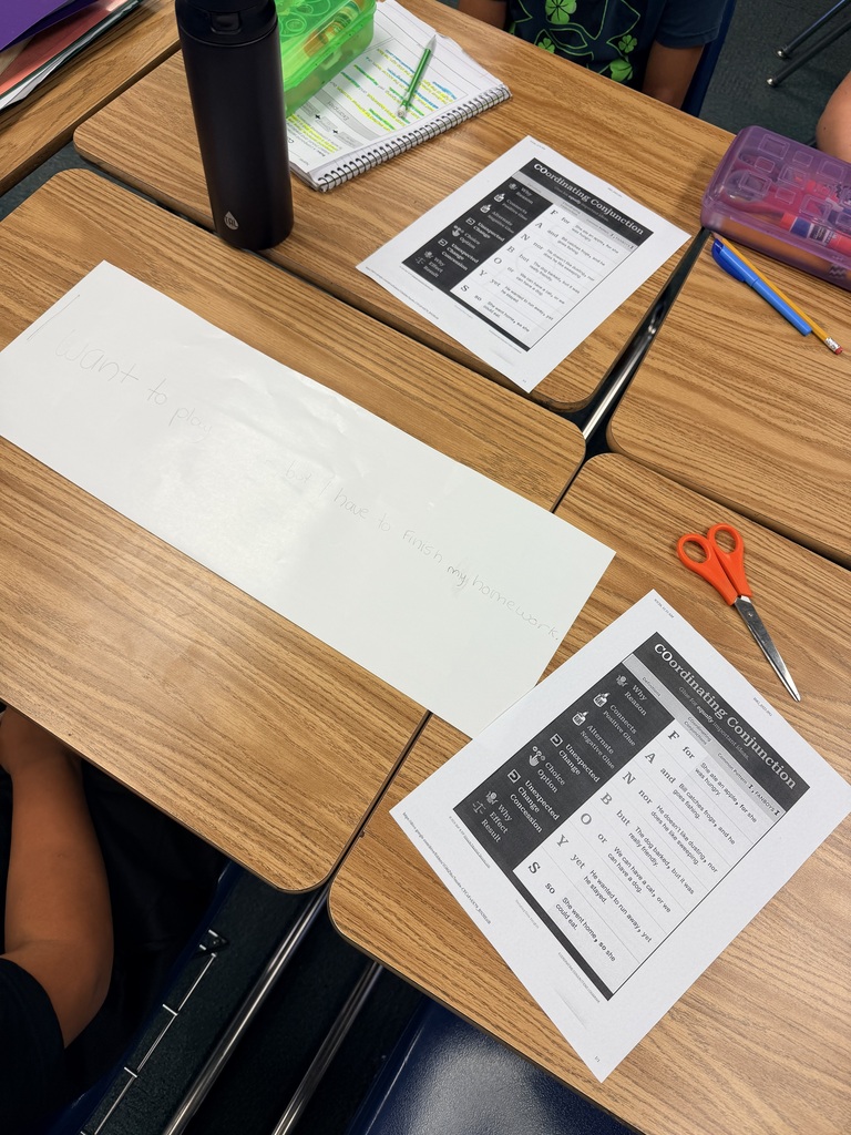 Grammar in Action! | ¡La gramática en acción! Our 6th grade writers worked together to choose the correct coordinating conjunction and then put their skills into practice by creating their own compound sentences. 🤝✨📝 Nuestros estudiantes de 6.º grado trabajaron en equipo para elegir la conjunción coordinante correcta y luego pusieron en práctica sus habilidades creando sus propias oraciones compuestas. 