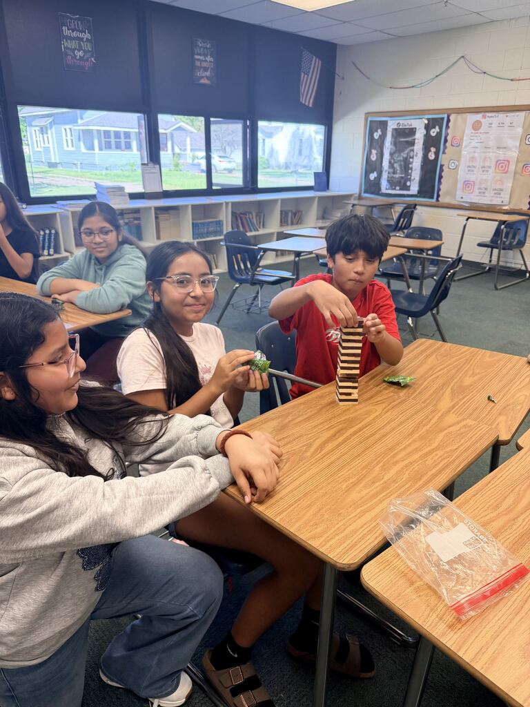 Mrs. Arriola’s Warrior Time students had fun building teamwork, communication, and problem-solving skills through a friendly game of Jenga! 🤝💪 Work together. Have fun. Build each other up