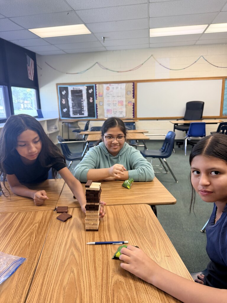 Mrs. Arriola’s Warrior Time students had fun building teamwork, communication, and problem-solving skills through a friendly game of Jenga! 🤝💪 Work together. Have fun. Build each other up