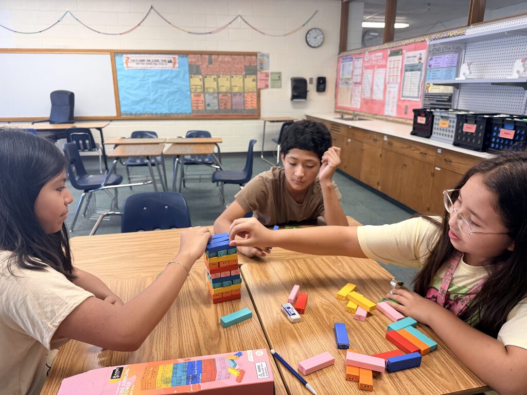 Mrs. Arriola’s Warrior Time students had fun building teamwork, communication, and problem-solving skills through a friendly game of Jenga! 🤝💪 Work together. Have fun. Build each other up