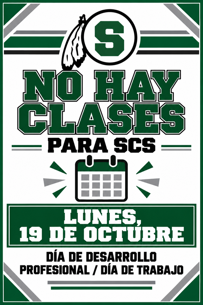 No school oct. 19th pd day/workday - spanish