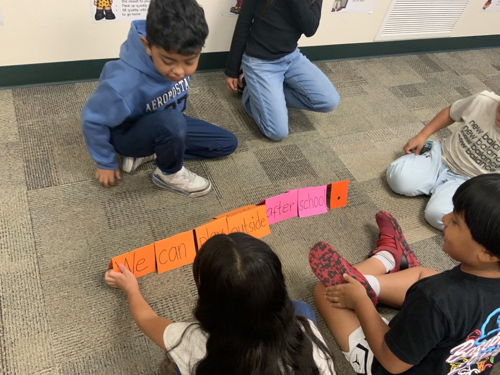 Mrs. Cariit’s class had fun learning how to build and create and create complete sentences!