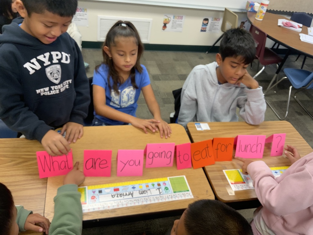 Mrs. Cariit’s class had fun learning how to build and create and create complete sentences!