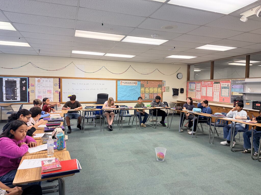 6th grade writing class— Who says reviewing can’t be fun? Answer it correctly? Shoot the ball! 🏀 