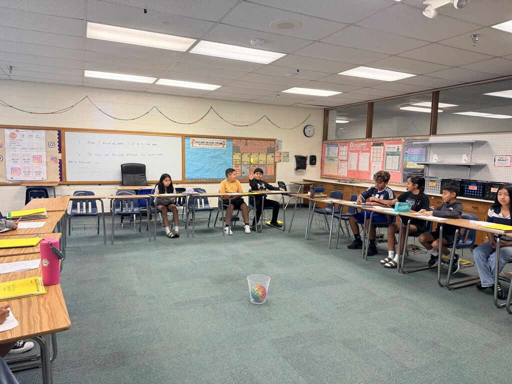 6th grade writing class— Who says reviewing can’t be fun? Answer it correctly? Shoot the ball! 🏀 
