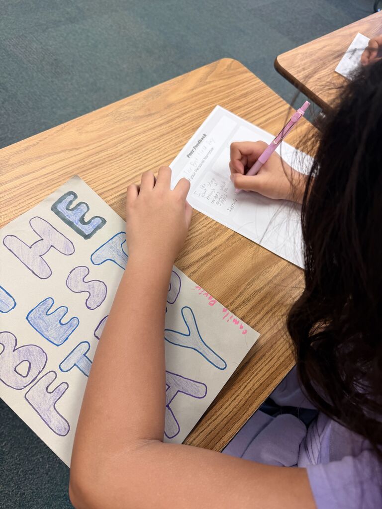 Ending the quarter with a Reading Café! Our 6th graders Writing class enjoyed reading each other’s personal narratives and leaving thoughtful, encouraging feedback while celebrating each writer’s unique voice.