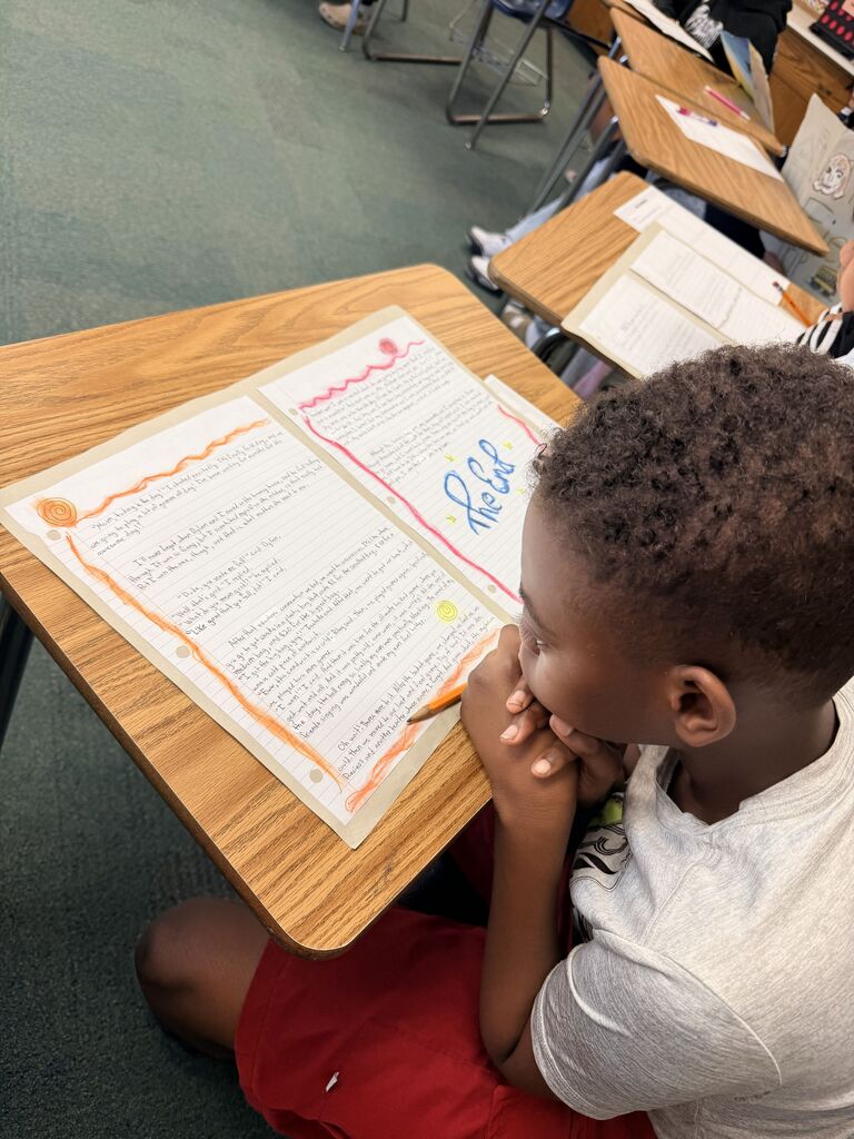 Ending the quarter with a Reading Café! Our 6th graders Writing class enjoyed reading each other’s personal narratives and leaving thoughtful, encouraging feedback while celebrating each writer’s unique voice.