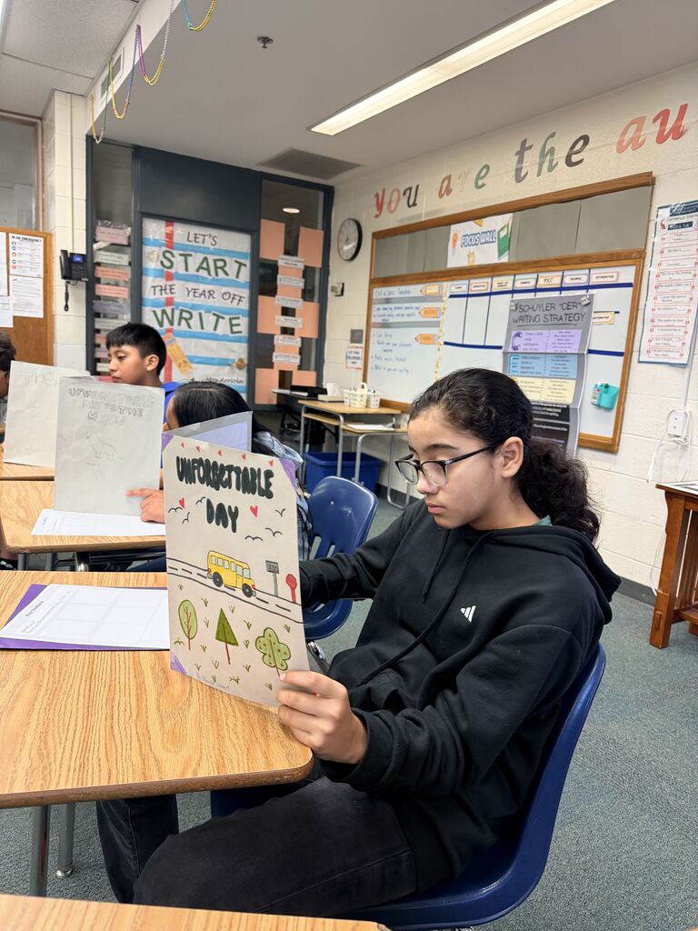 Ending the quarter with a Reading Café! Our 6th graders Writing class enjoyed reading each other’s personal narratives and leaving thoughtful, encouraging feedback while celebrating each writer’s unique voice.