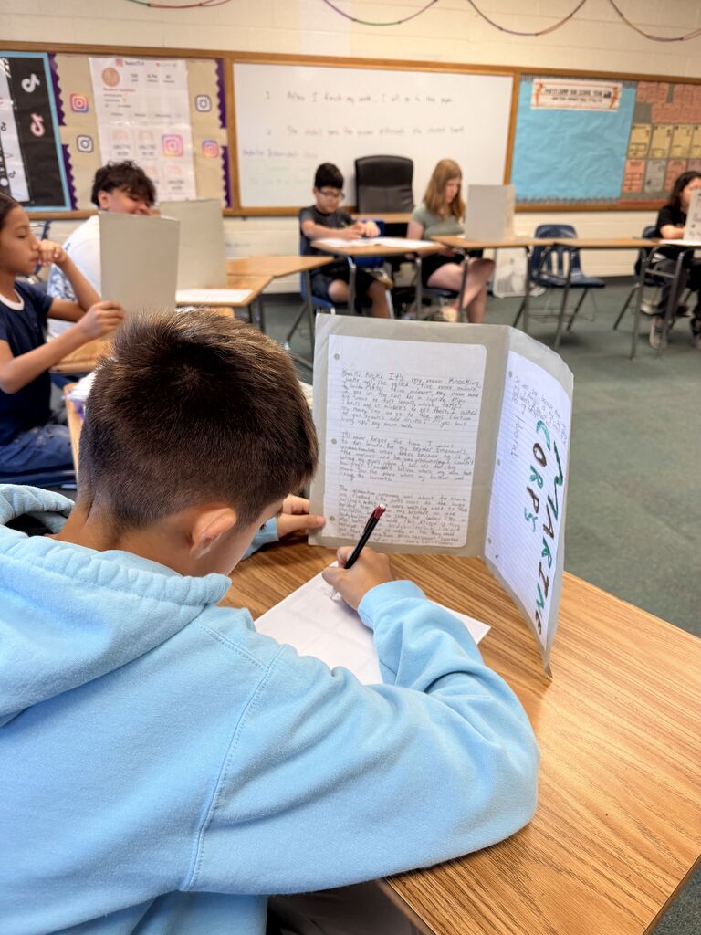 Ending the quarter with a Reading Café! Our 6th graders Writing class enjoyed reading each other’s personal narratives and leaving thoughtful, encouraging feedback while celebrating each writer’s unique voice.