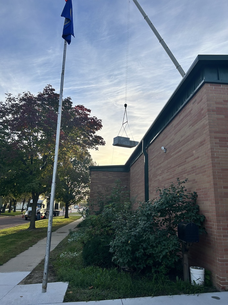 crane moving hvac units