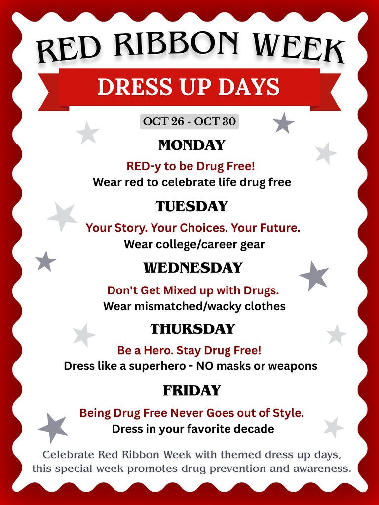 Red Ribbon Week Dress up days