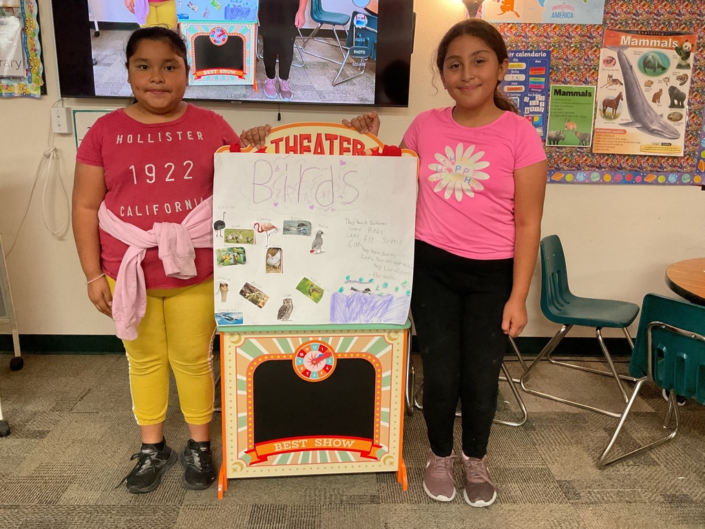 Students displaying their posters.