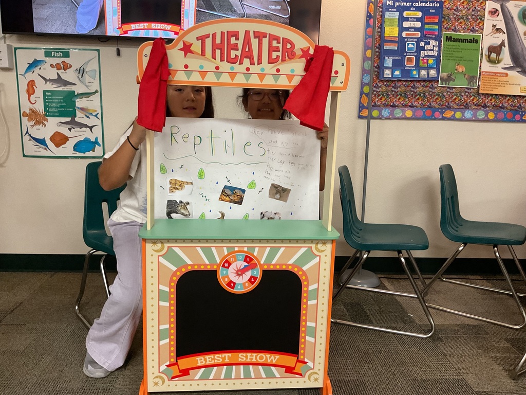Students displaying their posters.