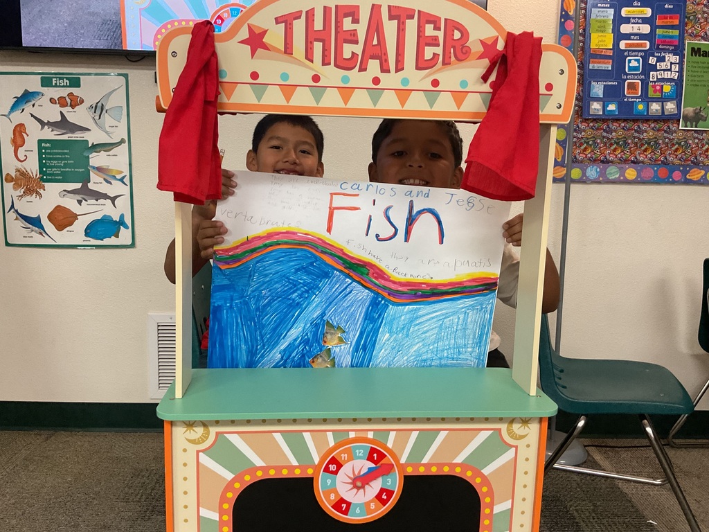 Students displaying their posters.