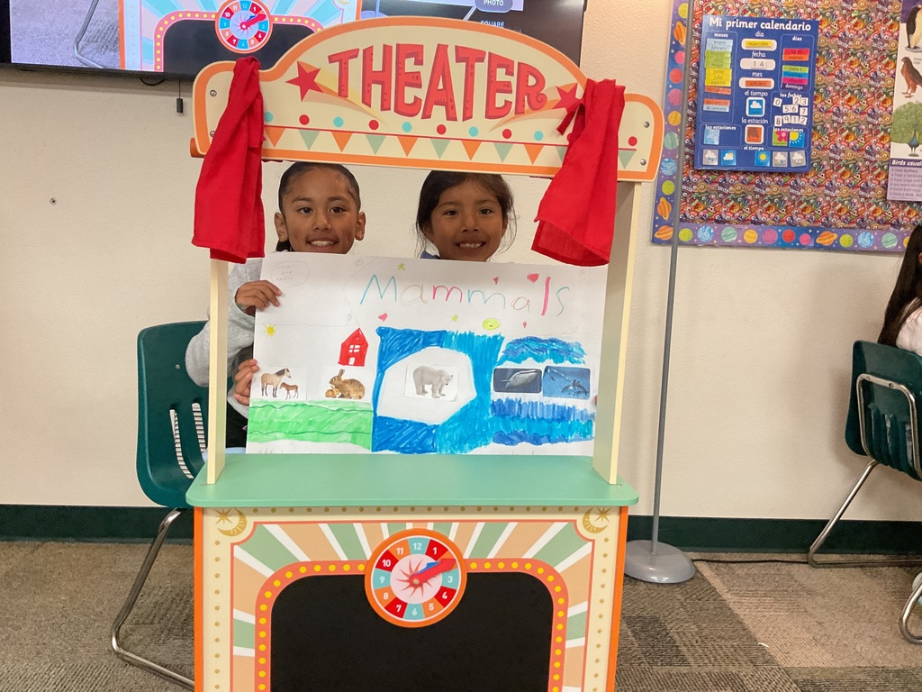 Students displaying their posters.