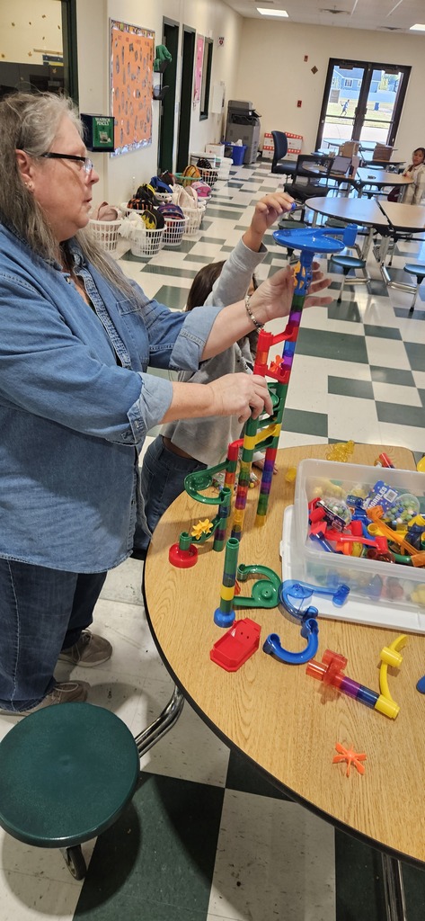 trying out the marble run
