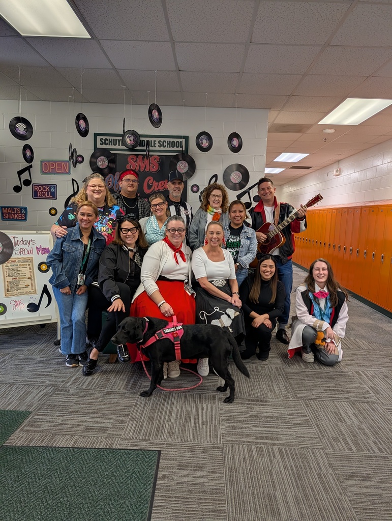SMS Staff dressed up for red ribbon week and Halloween