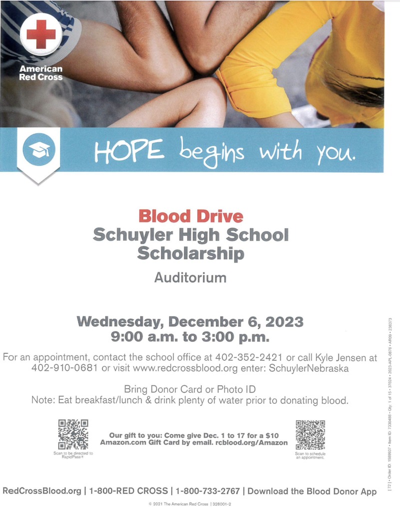 SCHS Blood Drive 12_6_23