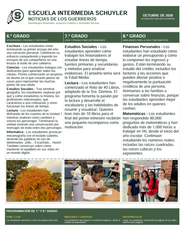 sms Oct. newsletter -spanish
