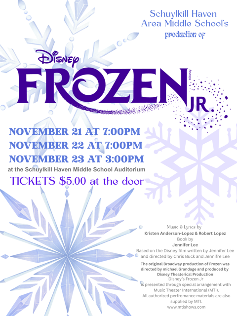 November 21 at 700pm November 22 at 700pm November 23 at 300pm(1)