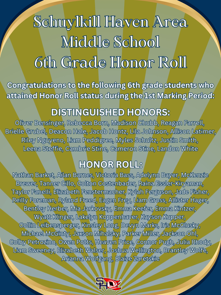 6th Grade Honor Roll
