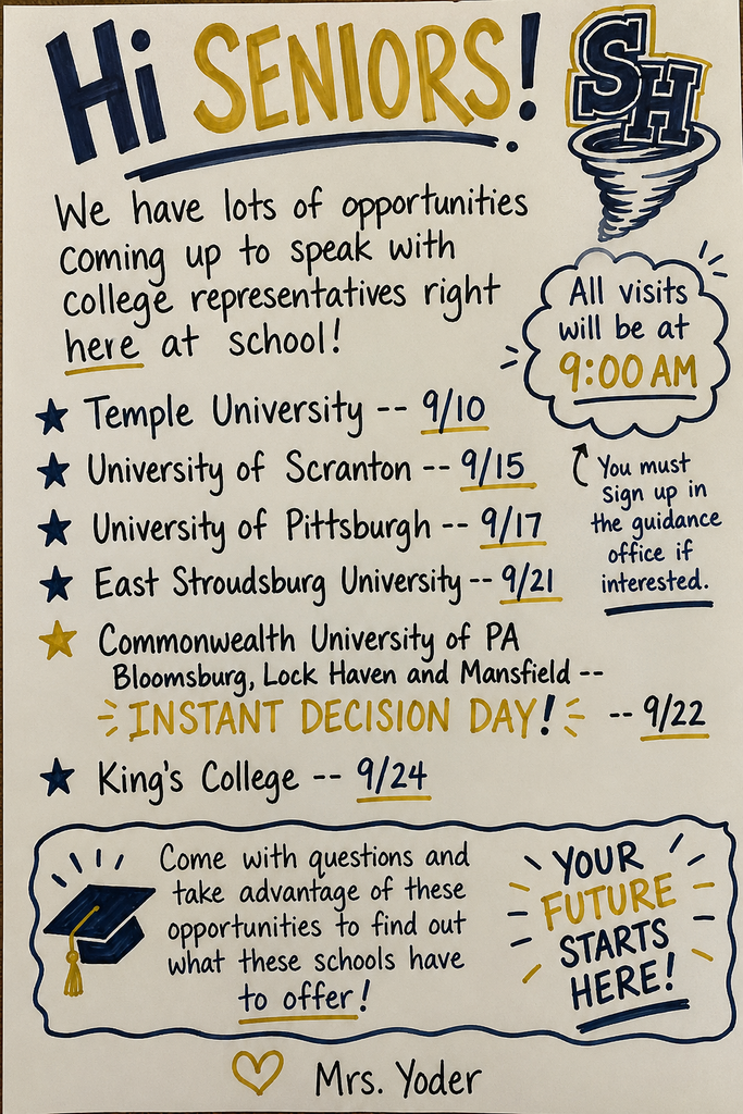 Upcoming College Visitors