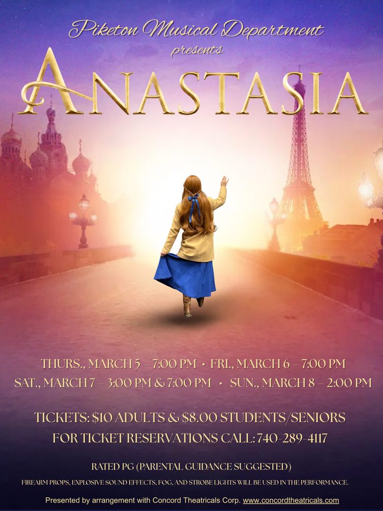 PHS Musical Anastasia Poster