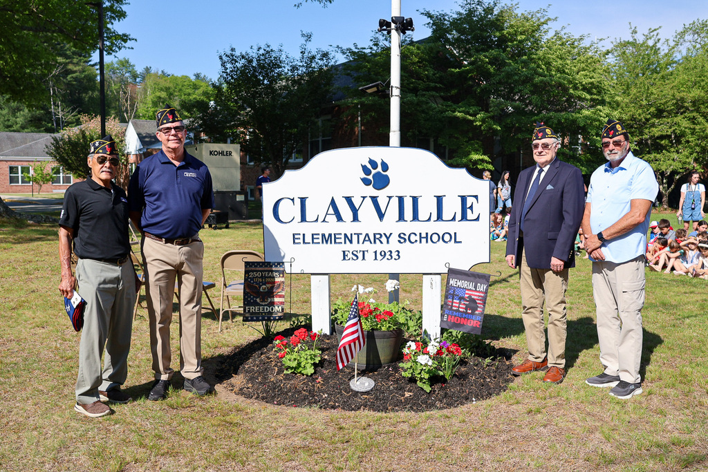 Thanking our local veterans at Clayville's Memorial Day celebration