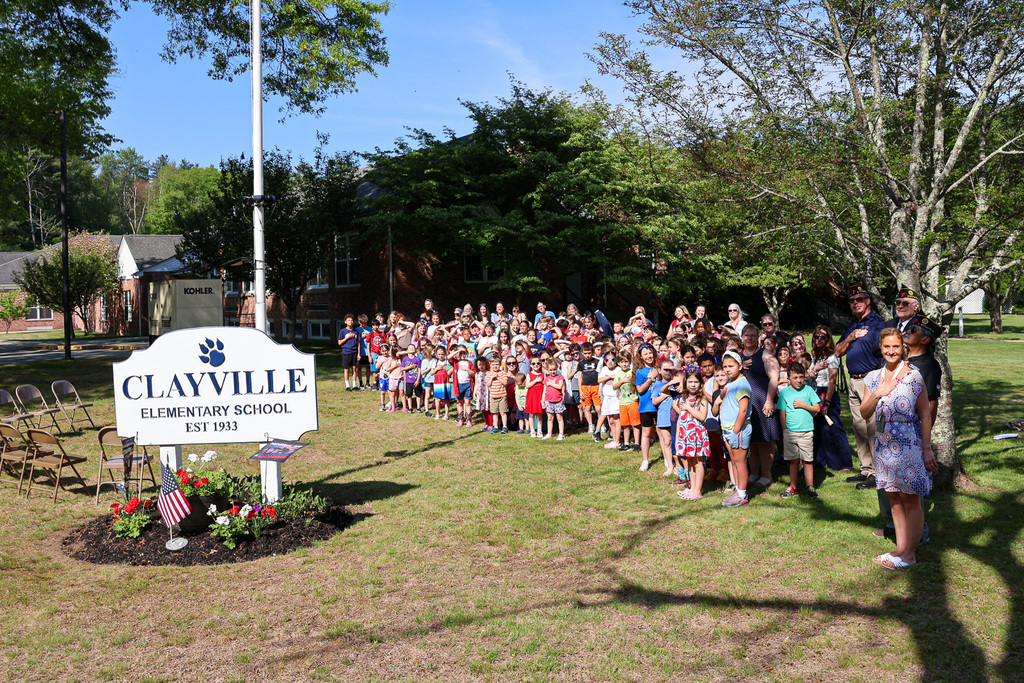 Thanking our local veterans at Clayville's Memorial Day celebration