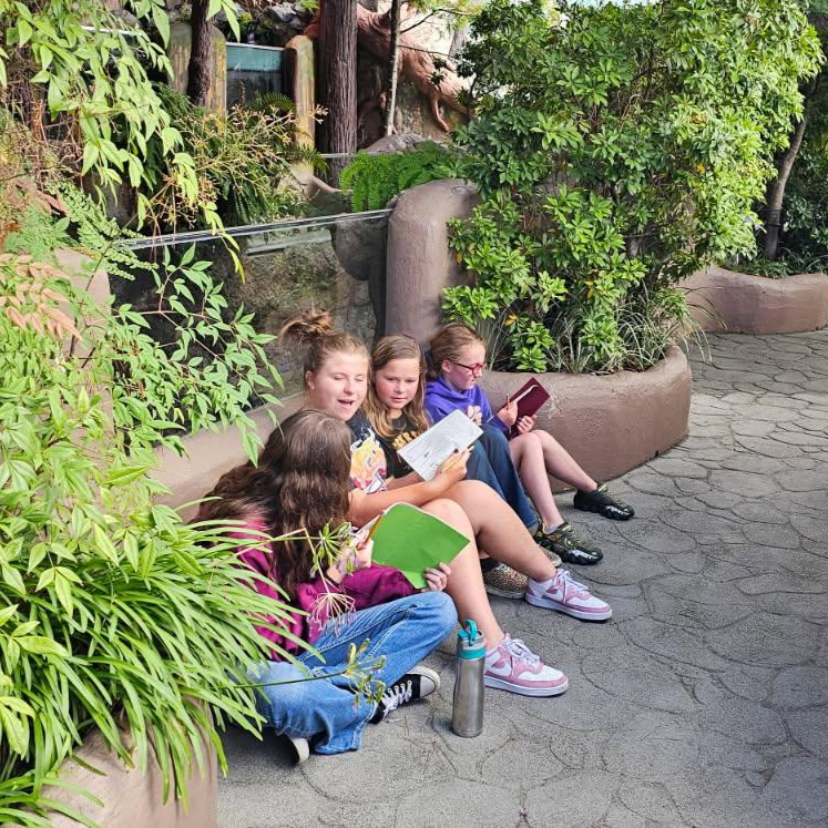 journaling at fish exhibit 