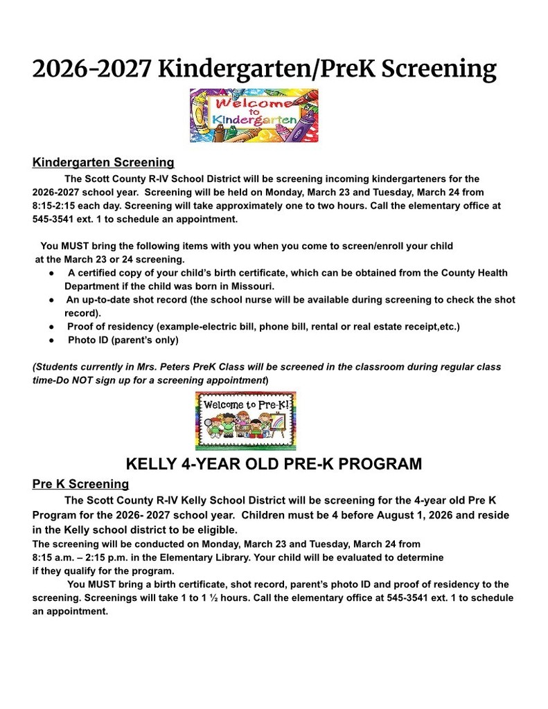 PreK Screening