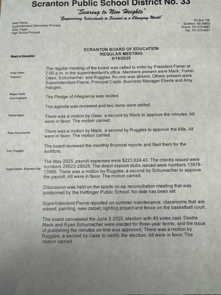 Page 1 Minutes