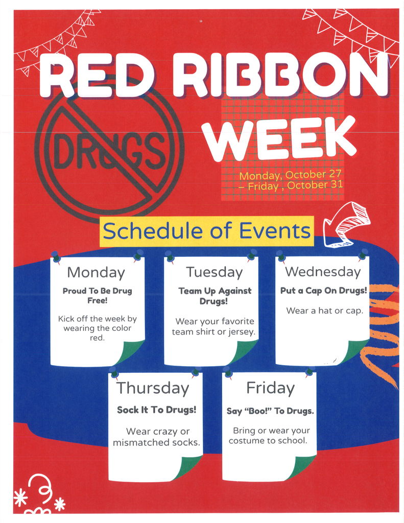 red ribbon week schedule of events