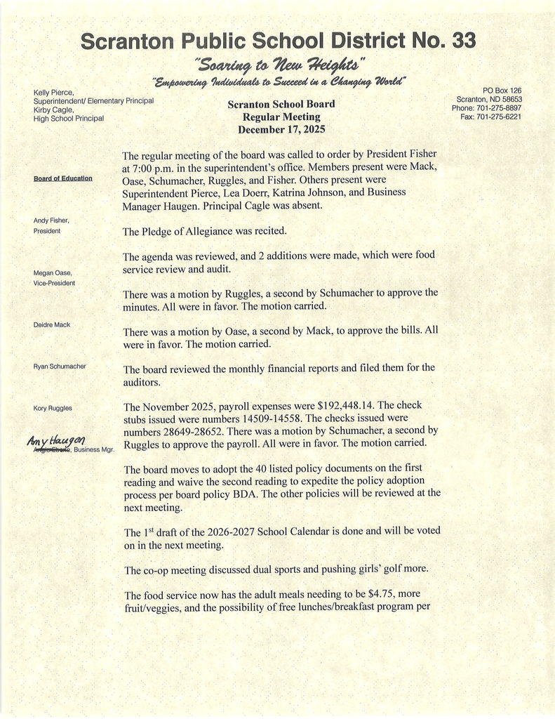 Dec. 17, 2025 Minutes Pt. 1