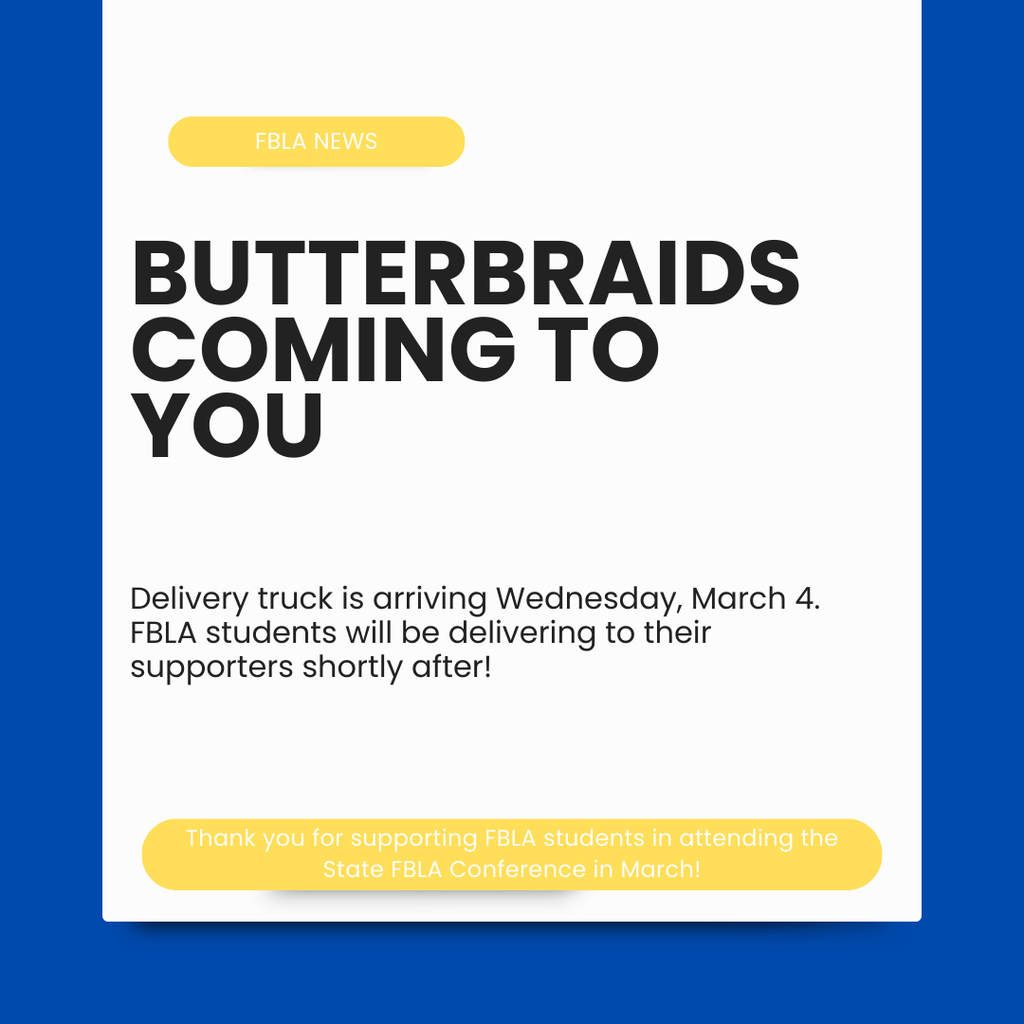 FBLA Butter Braids 2026 Fundraiser