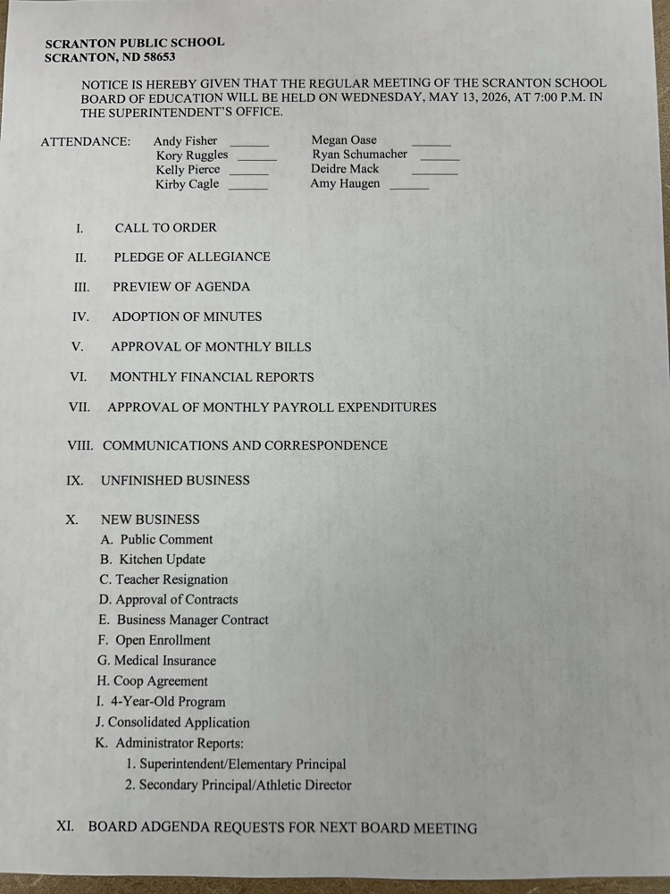 Board Agenda