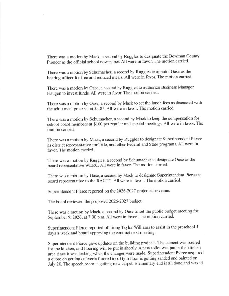 July 26 Annual Meeting Minutes Part 2