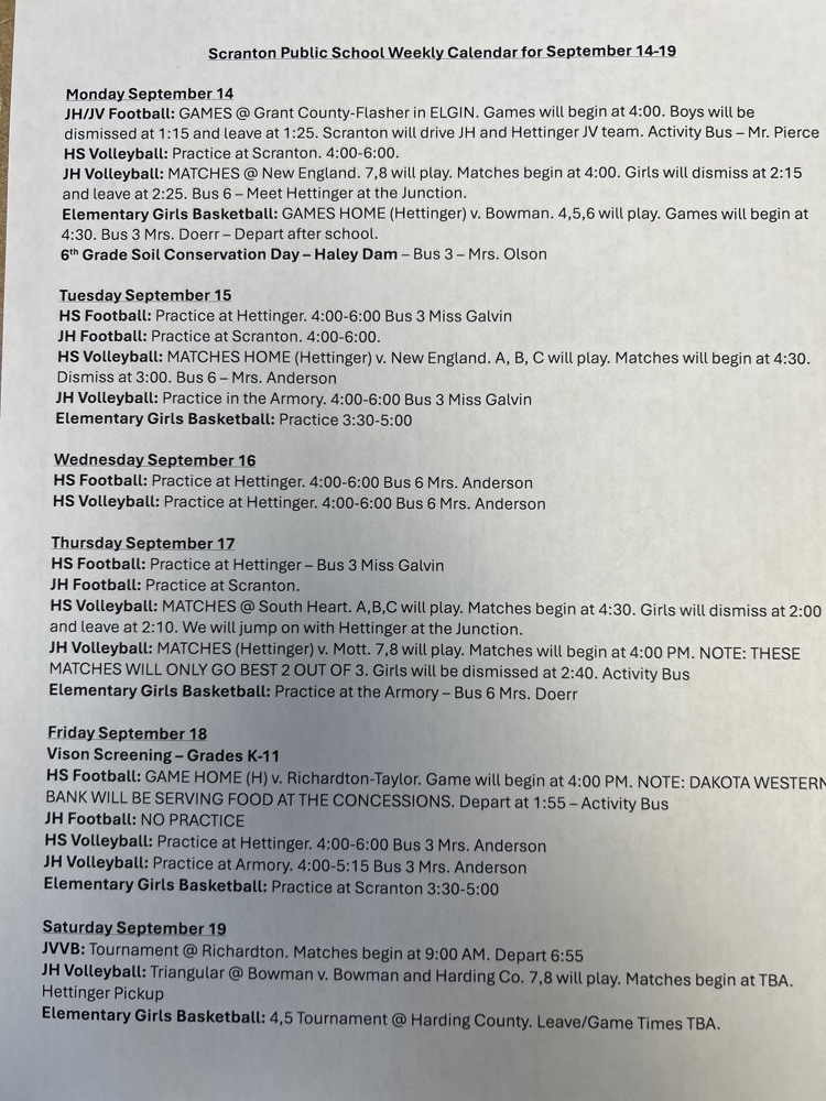 weekly calendar