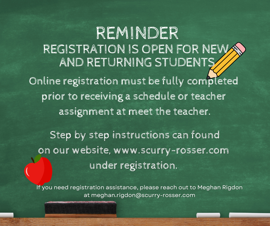 Reminder to register  for school