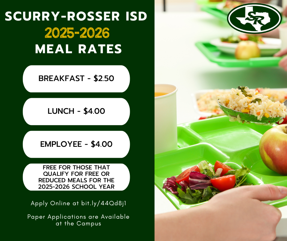 meal rates for the 2025-2026 school year