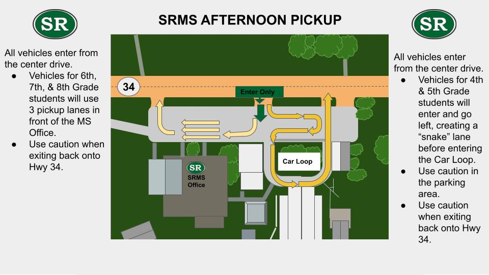 Please view maps for morning drop off and afternoon pick up. 