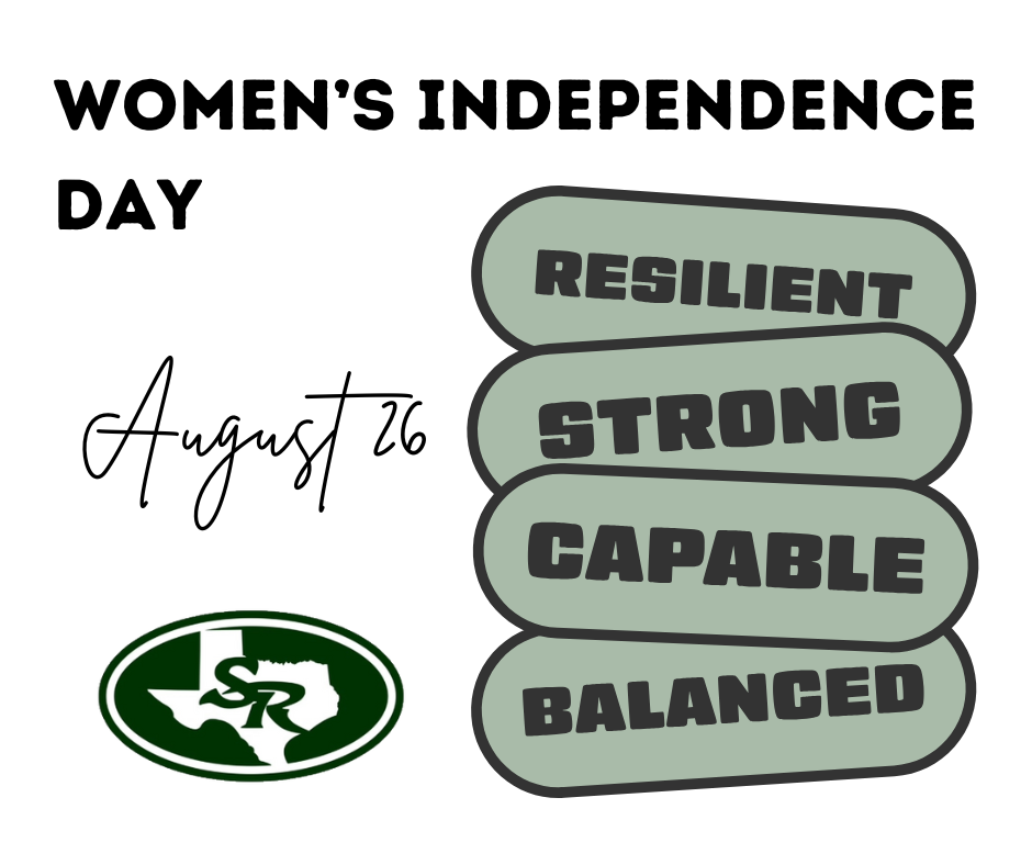 graphic for women's independence day, resilient, strong, capable, balanced