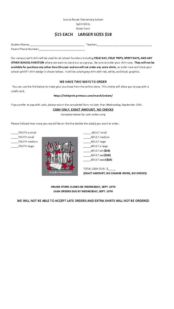 text with black, white, red graphic of t-shirt design (Lights, Camera, Learn, SRES)