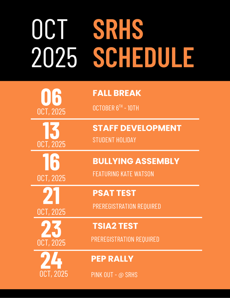 Orange Black Modern Event Schedule Rundown Flyer