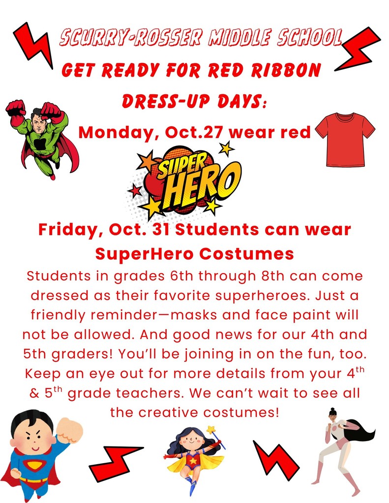 Please read the Flyer for information the week of October 27