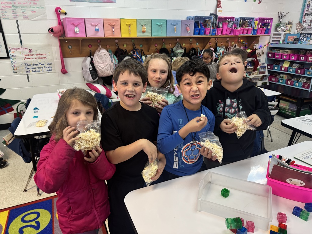 happy kids with popcorn